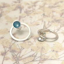 Load image into Gallery viewer, Silver and ice blue studs