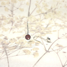 Load image into Gallery viewer, Silver and pale pink drop earrings