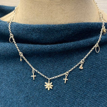 Load image into Gallery viewer, Silver charm necklace.