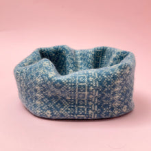 Load image into Gallery viewer, Fair Isle Snood. Pale blue and linen.