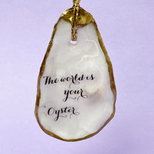 Load image into Gallery viewer, Oyster shell wall hanging - the world...