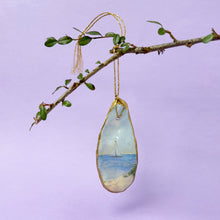 Load image into Gallery viewer, Oyster shell wall hanging - Sailing boat