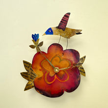 Load image into Gallery viewer, Clock with humming bird