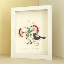 Load image into Gallery viewer, Blackbird and berries.