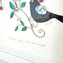Load image into Gallery viewer, Blackbird and berries.