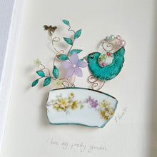 Load image into Gallery viewer, Pretty little garden and bird.