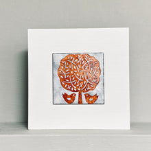 Load image into Gallery viewer, Enamel picture - tree and birds