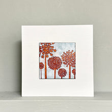 Load image into Gallery viewer, Enamel picture - seed heads and allium