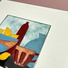 Load image into Gallery viewer, Enamel picture - still life. Bowl of lemons