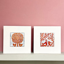 Load image into Gallery viewer, Enamel picture - tree and birds