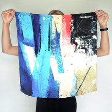 Load image into Gallery viewer, Silk neck scarf - Seascape