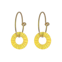 Load image into Gallery viewer, Gold hoop surfside earrings