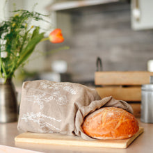 Load image into Gallery viewer, Reusable linen bread bag (natural)