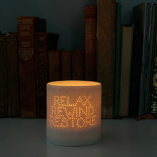 Load image into Gallery viewer, Tea light - Relax Rewind Restore