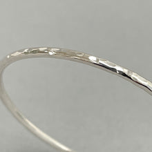 Load image into Gallery viewer, Open silver bangle - hammered