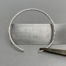 Load image into Gallery viewer, Open silver bangle - oval dots