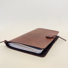 Load image into Gallery viewer, Large Leather Journal - chestnut