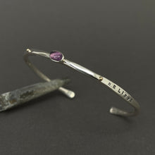 Load image into Gallery viewer, Silver bangle - Always believe