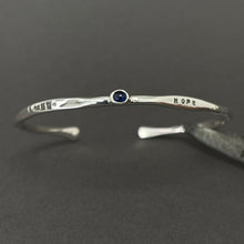 Load image into Gallery viewer, Silver bangle - Faith, hope & love