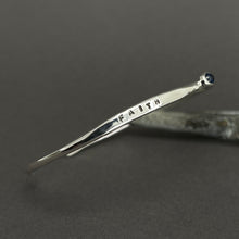 Load image into Gallery viewer, Silver bangle - Faith, hope & love