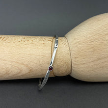 Load image into Gallery viewer, Silver bangle - Live, laugh & love