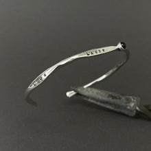 Load image into Gallery viewer, Silver bangle - Live, laugh & love