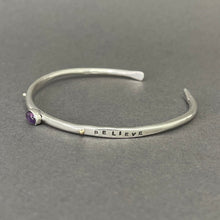 Load image into Gallery viewer, Silver bangle - Always believe