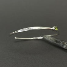 Load image into Gallery viewer, Silver bangle - Faith, hope & love