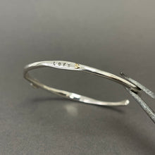 Load image into Gallery viewer, Silver bangle - Faith, hope & love