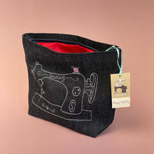 Load image into Gallery viewer, Large wash/makeup bag - sewing machine