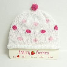 Load image into Gallery viewer, Baby Hat - pink dot