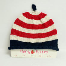 Load image into Gallery viewer, Baby Hat - red stripe