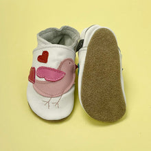 Load image into Gallery viewer, Baby Shoes - Pink and blue chicks on white