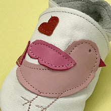 Load image into Gallery viewer, Baby Shoes - Pink and blue chicks on white