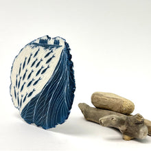 Load image into Gallery viewer, Porcelain Plaque - fish and waves