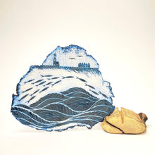 Load image into Gallery viewer, Porcelain Plaque - church and fish