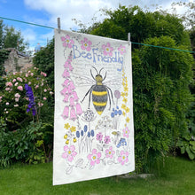 Load image into Gallery viewer, Bee friendly - tea towel