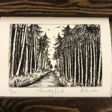 Load image into Gallery viewer, Etching - Forest road