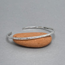 Load image into Gallery viewer, Open silver bangle - dots