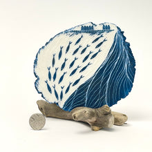 Load image into Gallery viewer, Porcelain Plaque - fish and waves