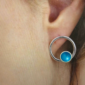 Silver and turquoise studs