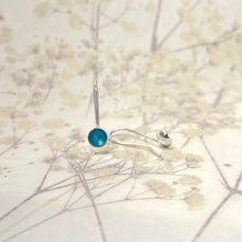 Load image into Gallery viewer, Silver and turquoise drop earrings
