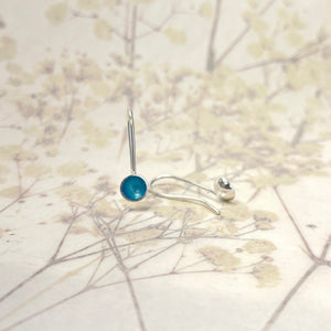 Silver and turquoise drop earrings