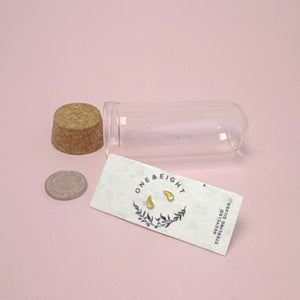 Teardrop stud earrings