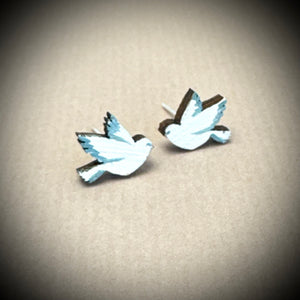 Wooden Earrings - dove