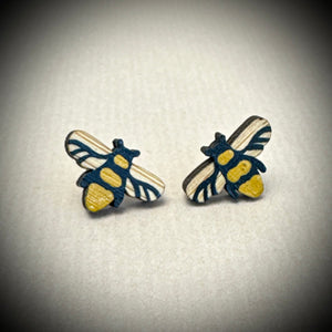 Wooden Earrings - bee