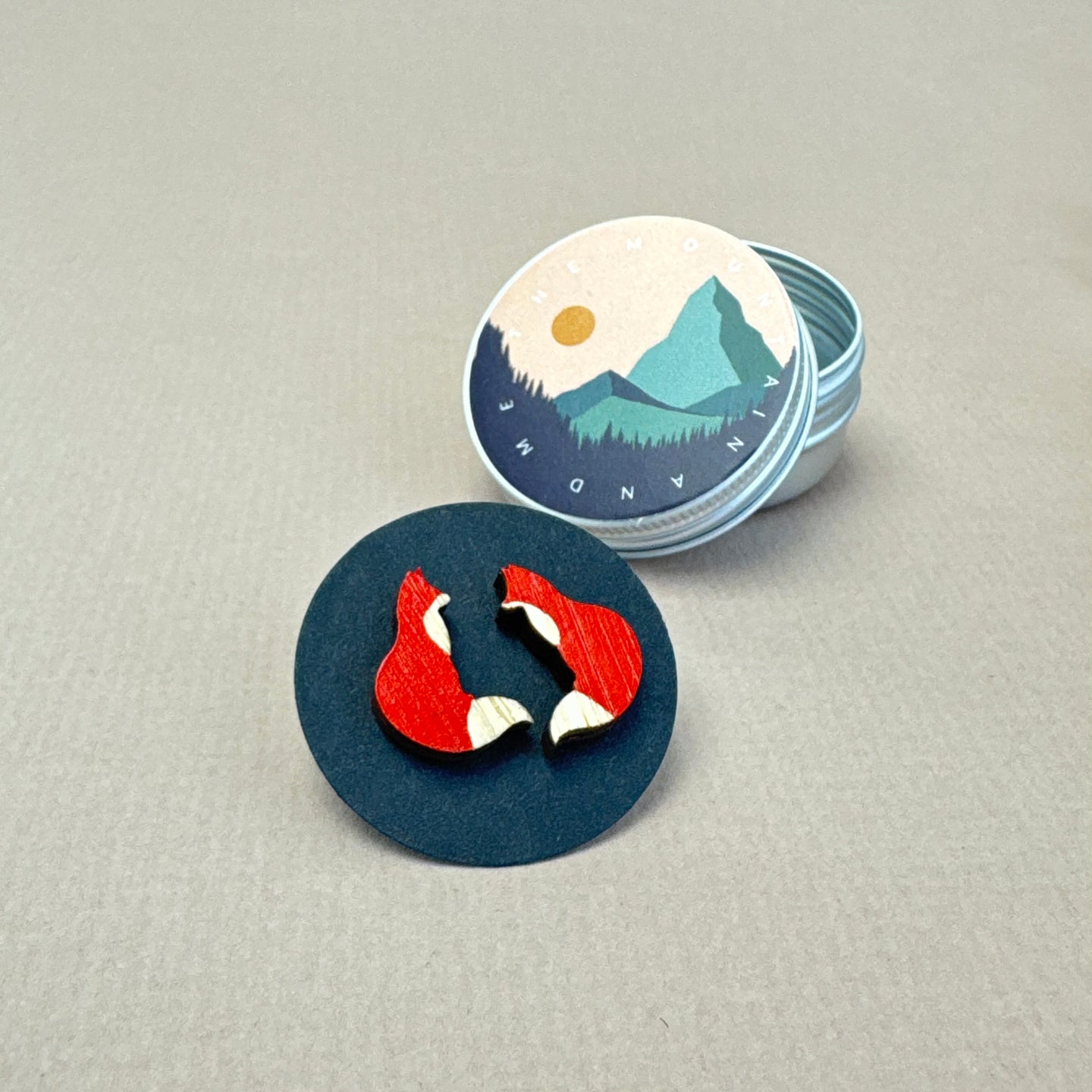 Wooden Earrings - fox
