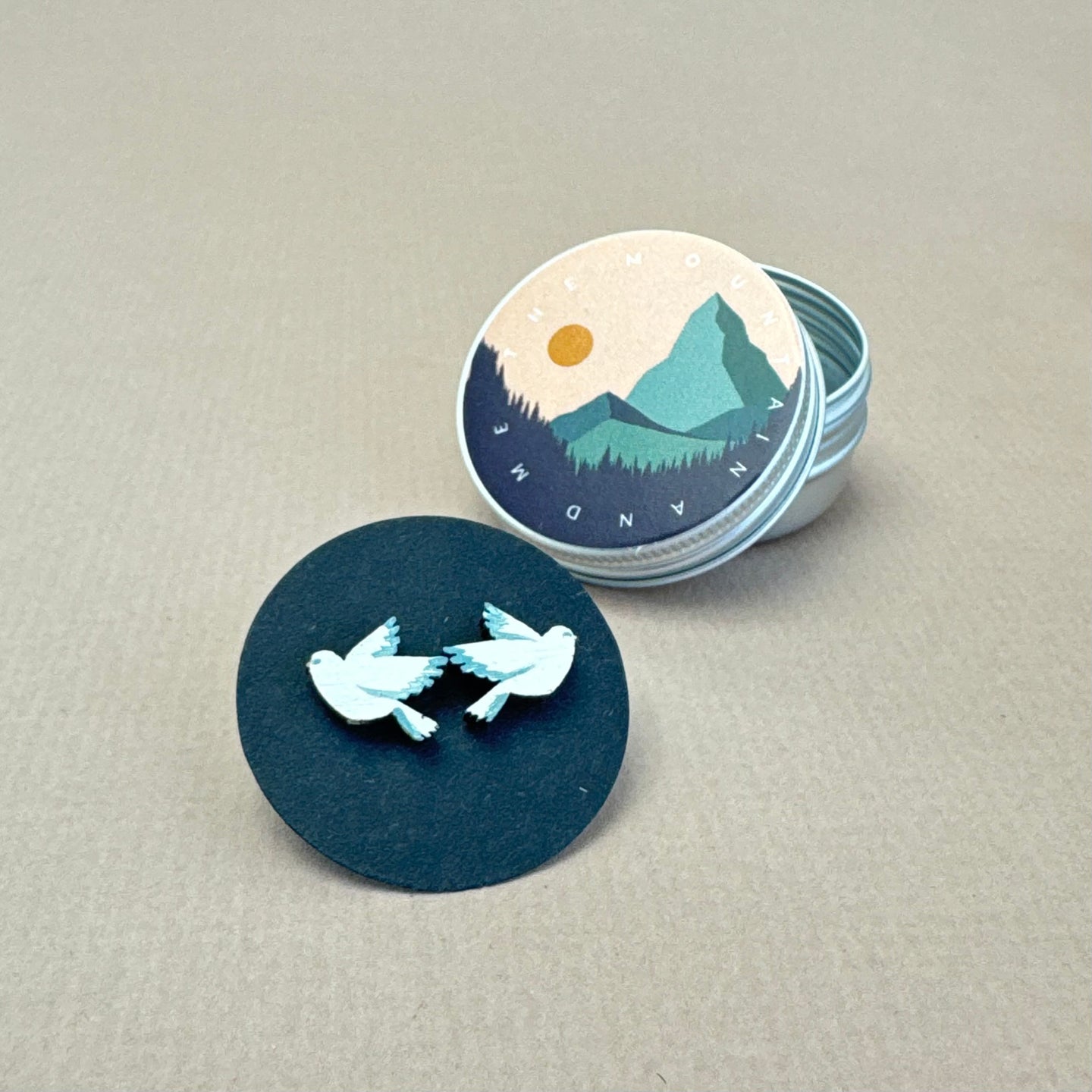 Wooden Earrings - dove