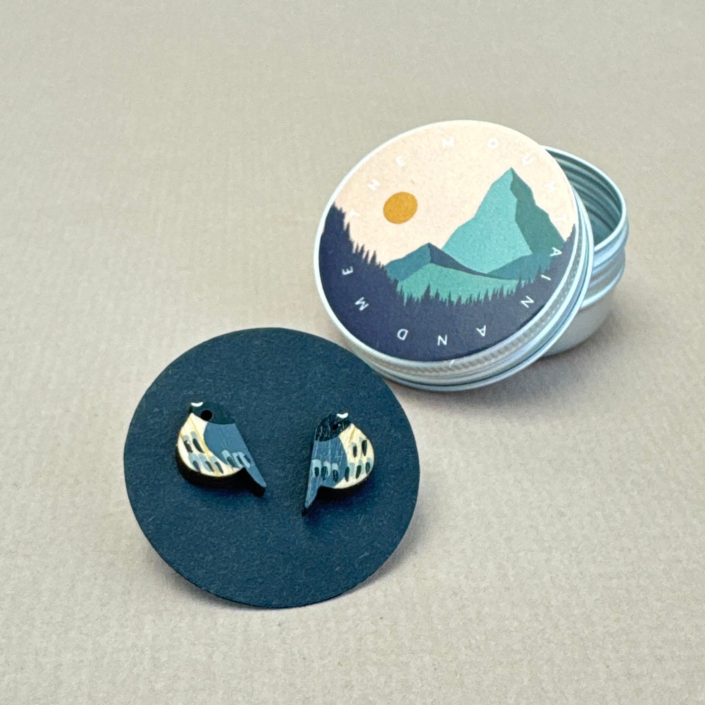 Wooden Earrings - sparrow