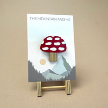 Load image into Gallery viewer, Wooden Brooch - toadstool
